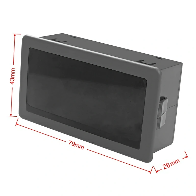 Kuva elektronisen kierroslukumittarin ulkomitoista