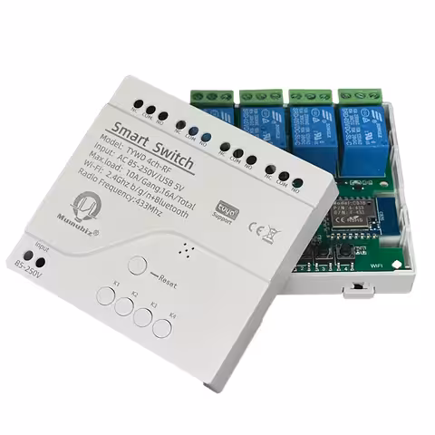 Älykäs WiFi-rele 4-kanavainen – Tuya Smart 220V etäohjaus