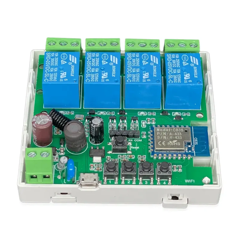Langaton RF 433MHz relemoduuli, etäohjaus sovelluksella