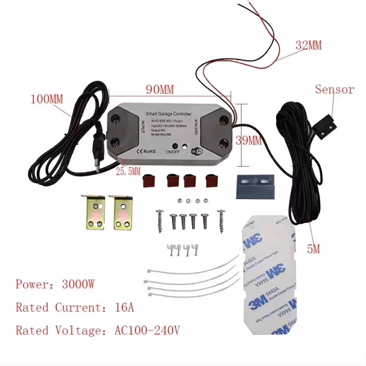 Tuya-yhteensopiva liukuportin relemoduuli, ohjelmointi ja älyilmoitukset