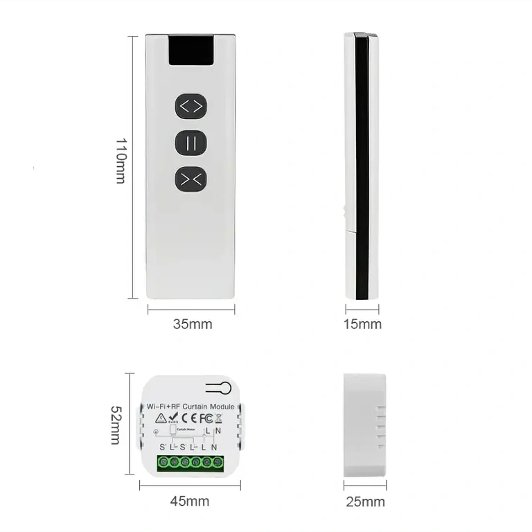 Kaikki setin komponentit: ohjain, kaukosäädin ja teline