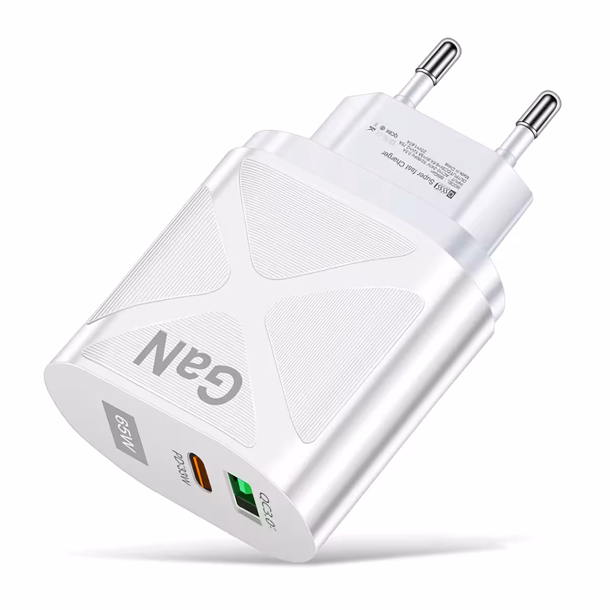 Valkoinen seinälaturi, kompakti, GaN-teknologia, suuri teho