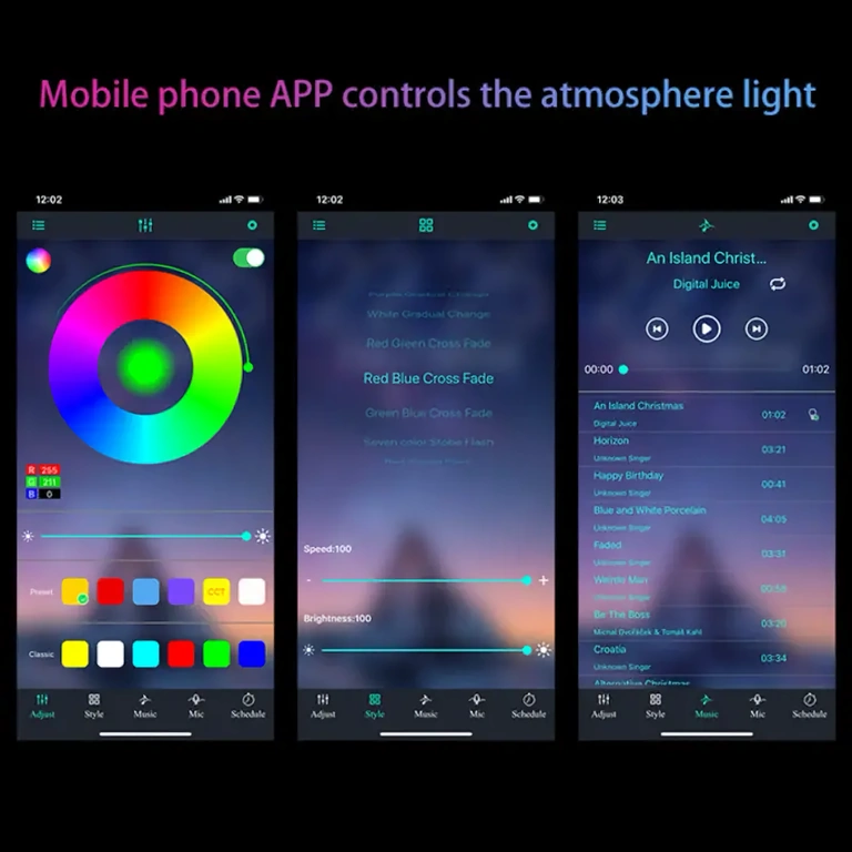 Auton valot synkronoitu musiikin kanssa Auton LED-valot syttyvät musiikin rytmissä