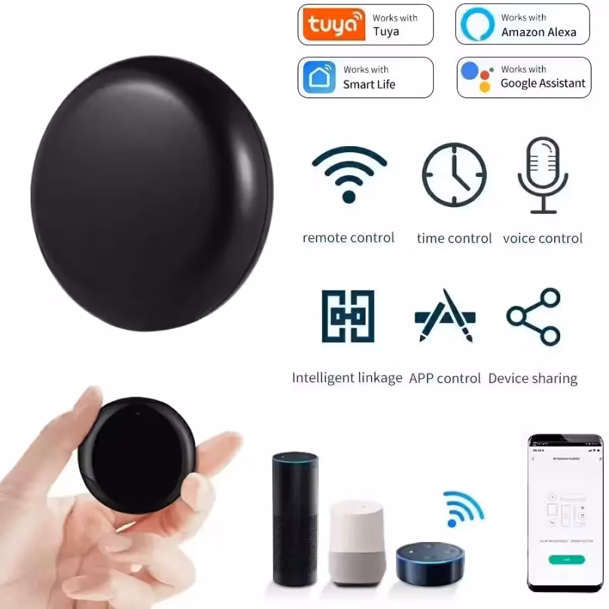 Älykäs kaukosäädin, tukee Google Assistant ja Alexa