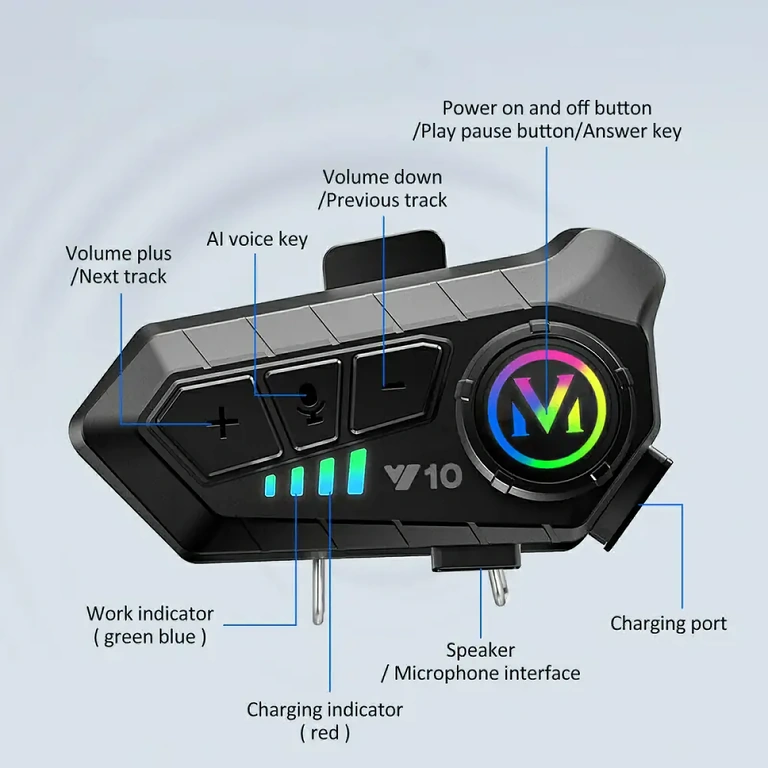 Ääniohjauksen painike intercomille Ääniohjauspainike moottoripyöräkypärän intercomiin