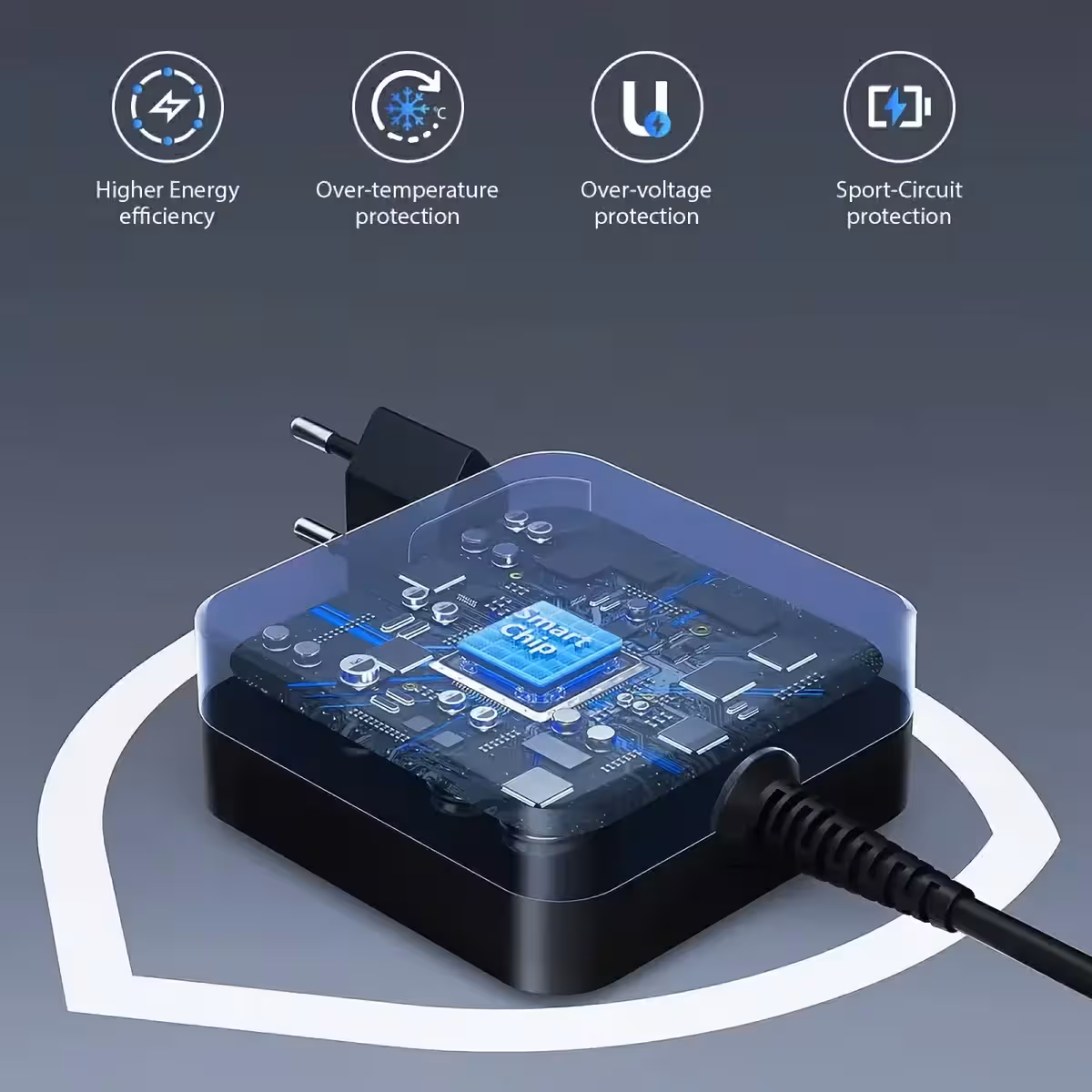 65W USB-C kannettava laturi mobiilikäyttöön