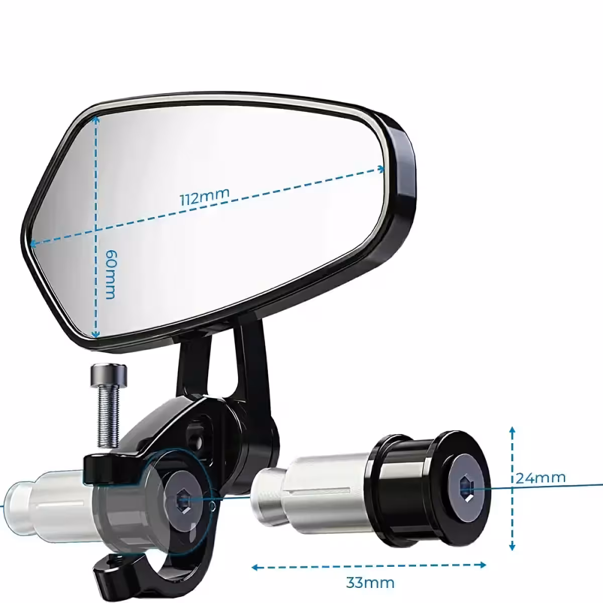 Urheilulliset peilit, asennettavissa tangon alle