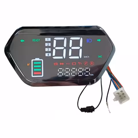 LCD-digitaalinäyttö mittaristoon potkulaudalle, pyörälle, sähköskootterille, Harley ja CityCoco – yhteensopiva 48V, 60V, 72V