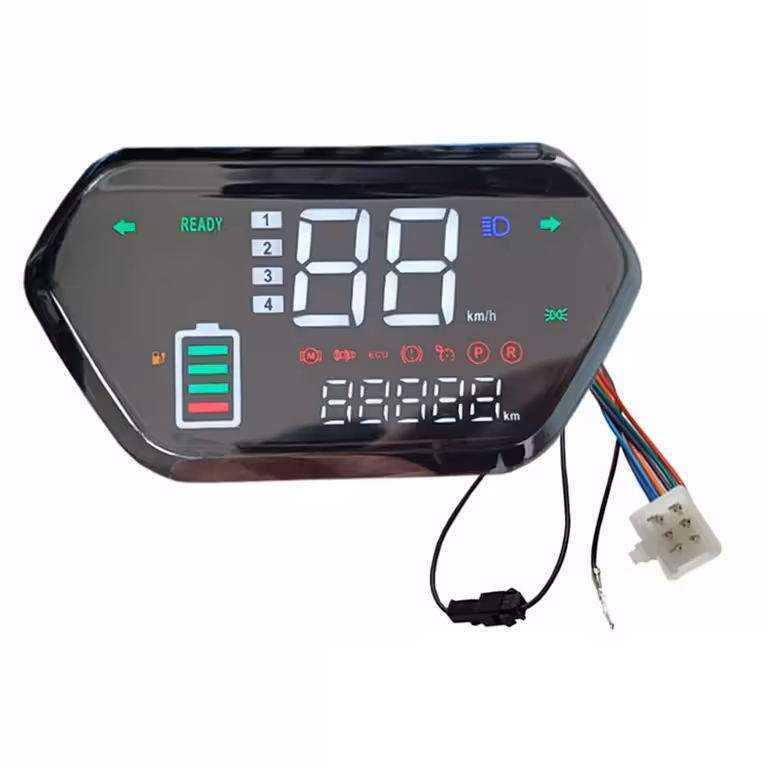 LCD-digitaalinäyttö mittaristoon potkulaudalle, pyörälle, sähköskootterille, Harley ja CityCoco – yhteensopiva 48V, 60V, 72V
