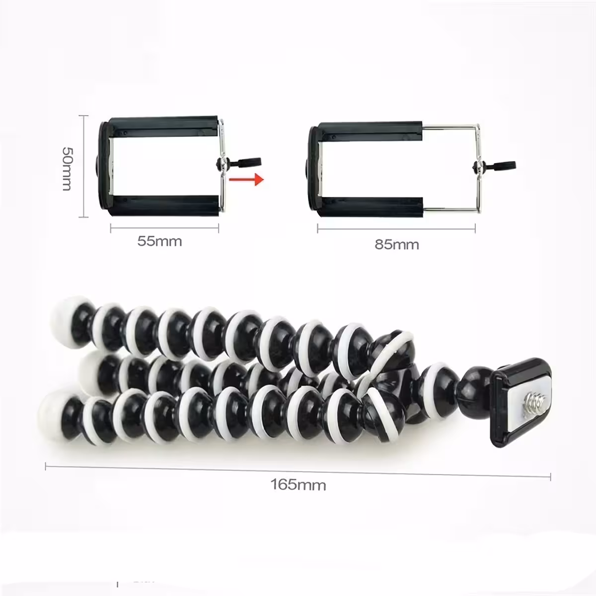 Kompakti ja kevyt jalusta, ideaalinen liikkeessä käyttöön