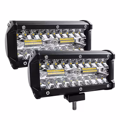 2 kpl LED BAR -ajovalot auto/ATV 240W – 24 000 LM, 12V/24V traktoriin, kuorma-autoon, offroad