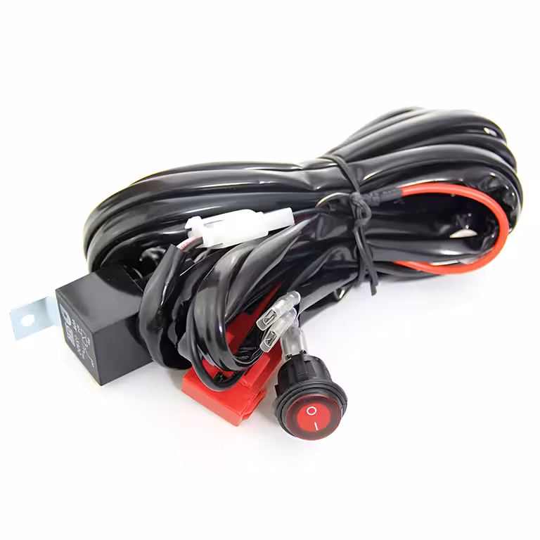 LED-ajovalojen asennuskaapelit auto/ATV 12V – rele 40A, sulake 30A, yhteensopiva LED BAR:n kanssa