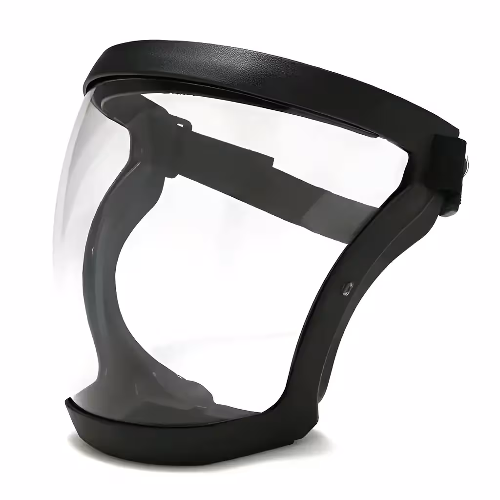 Kasvosuojain kirkkaalla visiirillä ja PM2.5-suodattimella – sopii moottoriviikatteelle, maalaamiseen ja puutarhaan