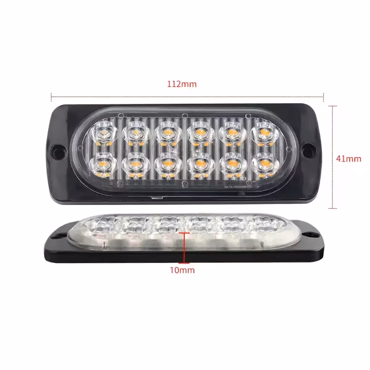 Veden- ja pölynkestävä keltainen autostrobo kaikille sääolosuhteille