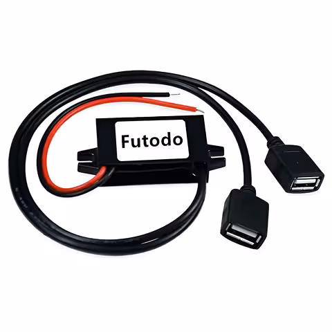Step-down-moduuli 12V/24V/36V/48V → 5V 3A – USB-lähtö kameralle, puhelimelle, aurinkosähköjärjestelmälle