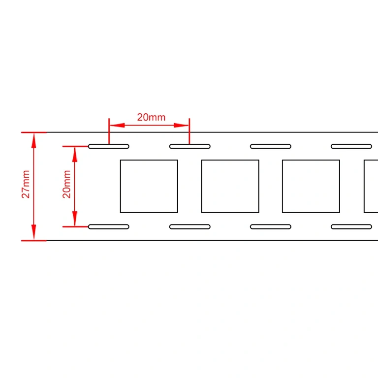 20,2 mm solujen väli 2P-konfiguraatiossa