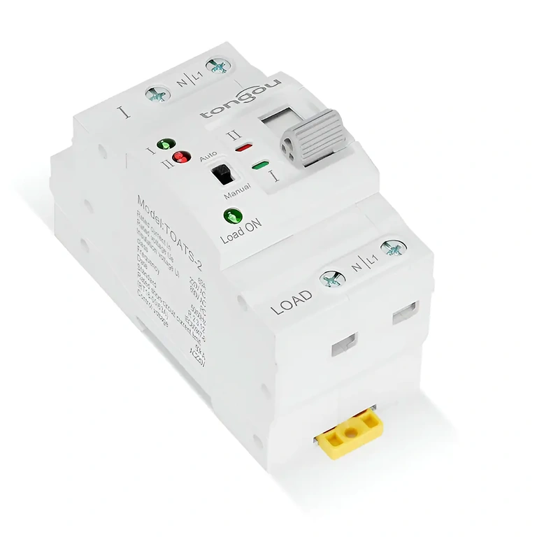 Lähikuva ATS-laitteen liittimistä