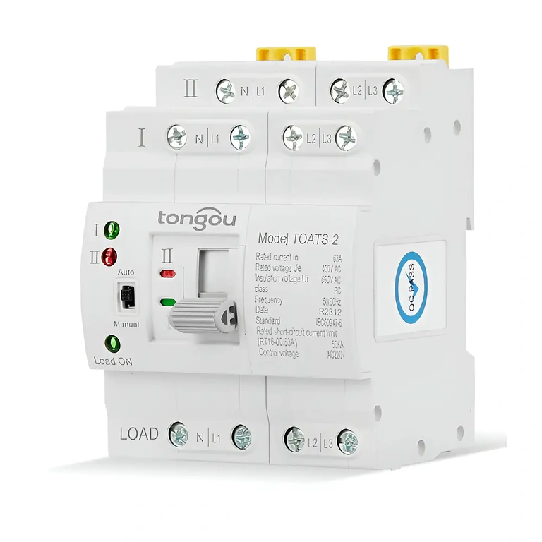 Kytkentä kahden virtalähteen välillä Nopea siirtojärjestelmä pää- ja varalähteen välillä