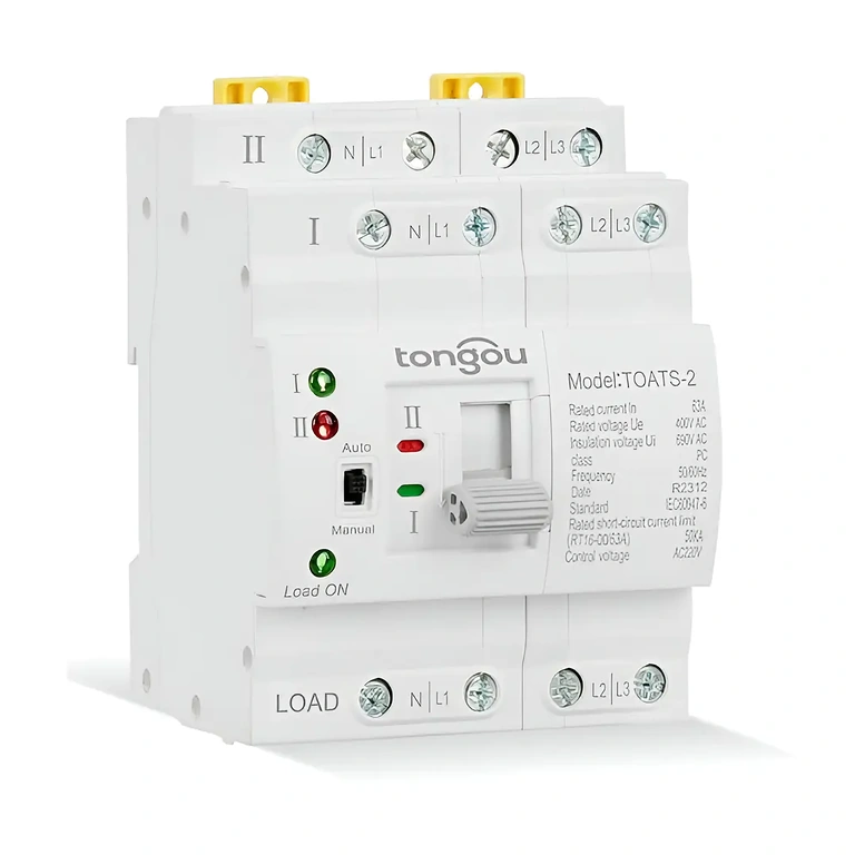 Kytkentä aurinkosähköjärjestelmän ja verkon välillä Kolmivaiheinen ATS aurinkosähköjärjestelmien hallintaan