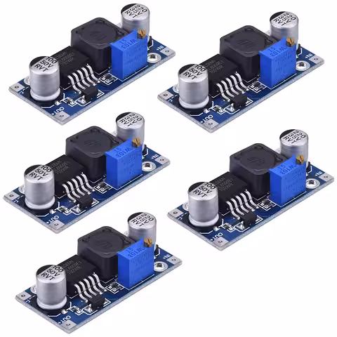 5 kpl XL6009 DC-DC boost -muunnin 4A – säädettävä jännite 3V–32V → 5V–35V