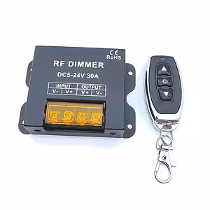 LED-nauhan himmennin 5V/12V/24V 30A kaukosäätimellä RF – DC-ohjain yksivärisille LED-nauhoille