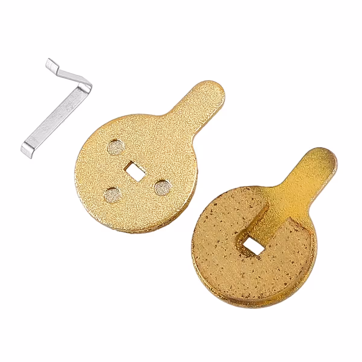 Yksityiskohta metallijarrupaloista, materiaali kupari