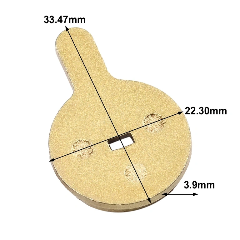 Jarrupalojen mitat Jarrupalojen mitat: 33,5 x 22,3 x 3,9 mm