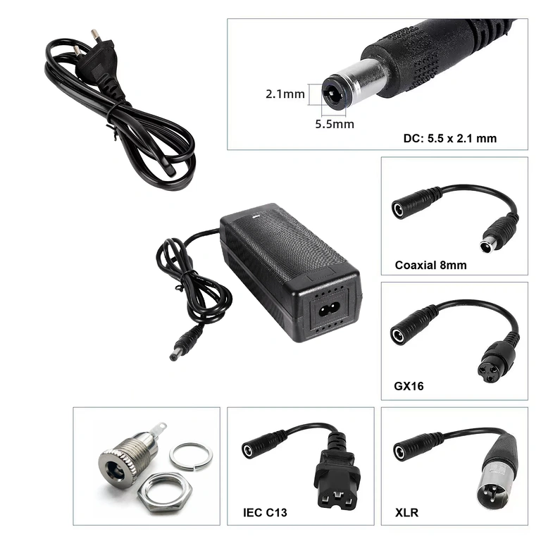 60V–67,2V 2A laturi IEC C13 liittimellä CityCoco-, Harley- ja kolmipyöräskoottereille