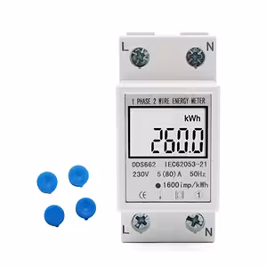 Yksivaiheinen sähkömittari DIN-kiskoon digitaalisen näytön kanssa – energiankulutuksen seuranta