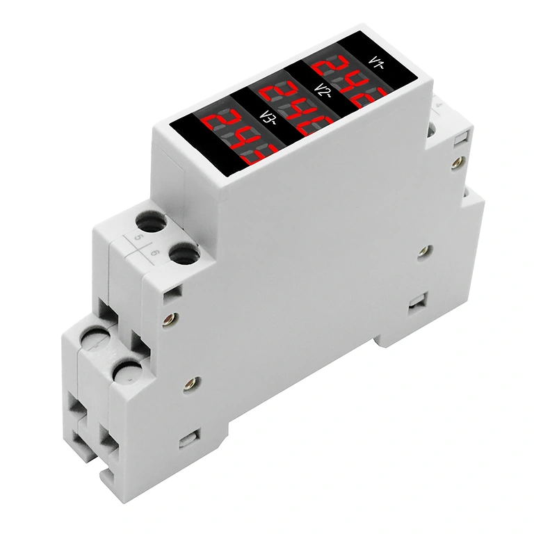 Digitaalisen jännitemittarin asennus teolliseen sähköpaneeliin