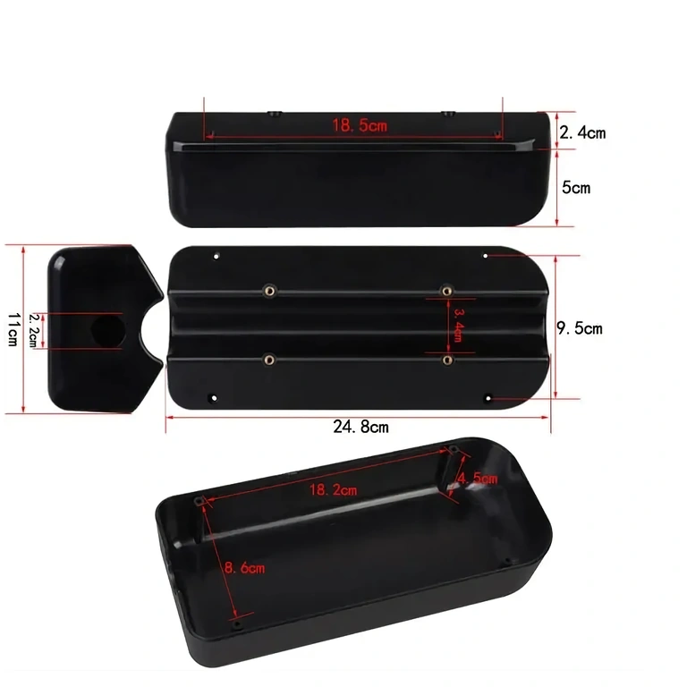 Laatikon koko 24,8 x 9,5 x 5 cm
