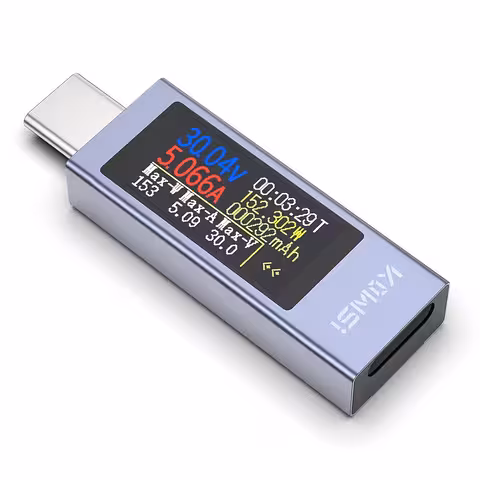 Kowsi KWS-2302C USB-C monimittari – digitaalinen jännite-, virta- ja kapasiteettitesteri