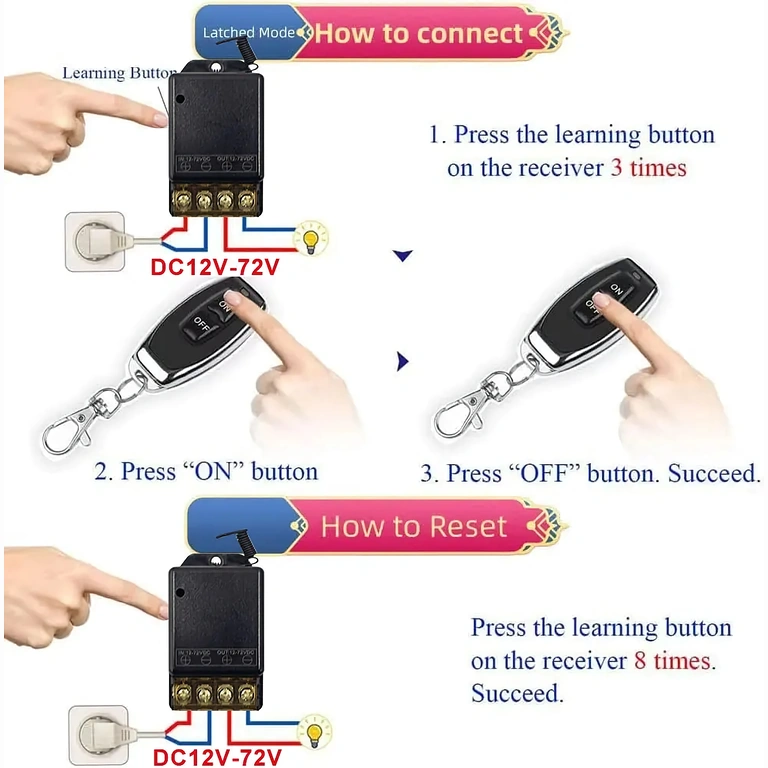 RF-moduuli 433MHz, rele kauko-ohjauksella tarkkaan ja turvalliseen hallintaan