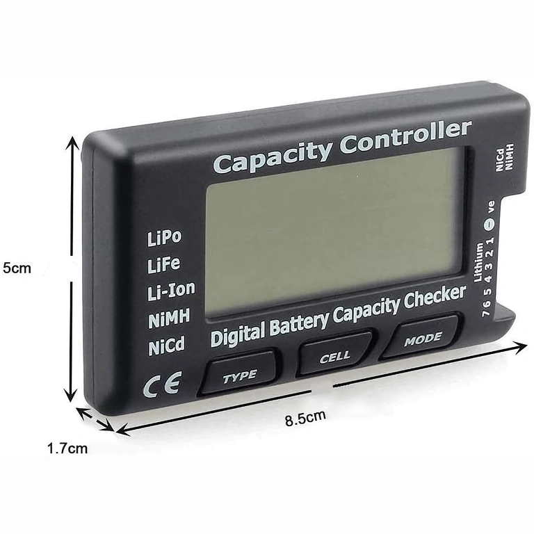 Digitaalinen Li-Ion 18650 ja LiPo 2-7S tester, tarkka ja nopea