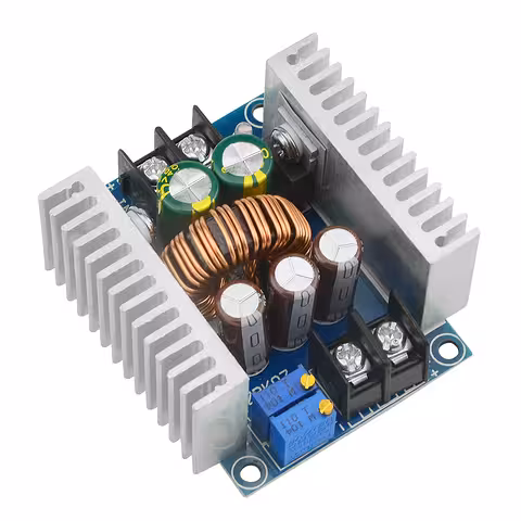 Step Down 20A 300W – säädettävä DC-DC alijännitelähde 6–40V → 1,2–36V, CC/CV-moduuli
