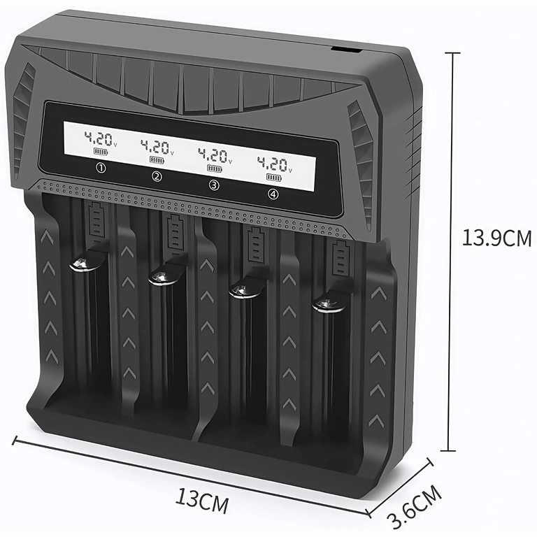 18650 laturi, kompakti ja kannettava