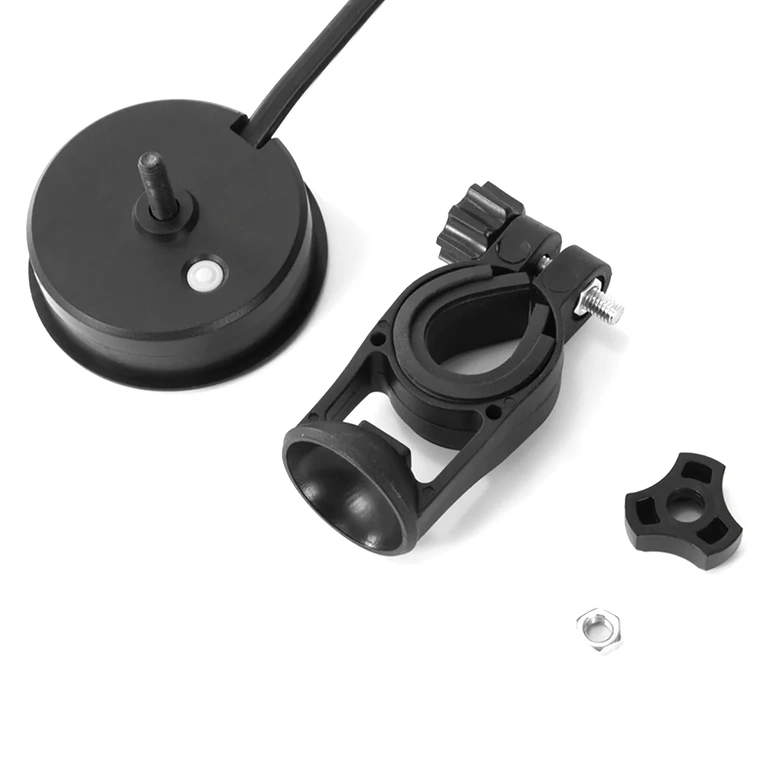 Digitaalisen moduulin takanäkymä, liittimet ja kaapelit, voltmetri ja akun prosenttimittari, yhteensopiva Li-ion ja LiFePO4 12V–72V