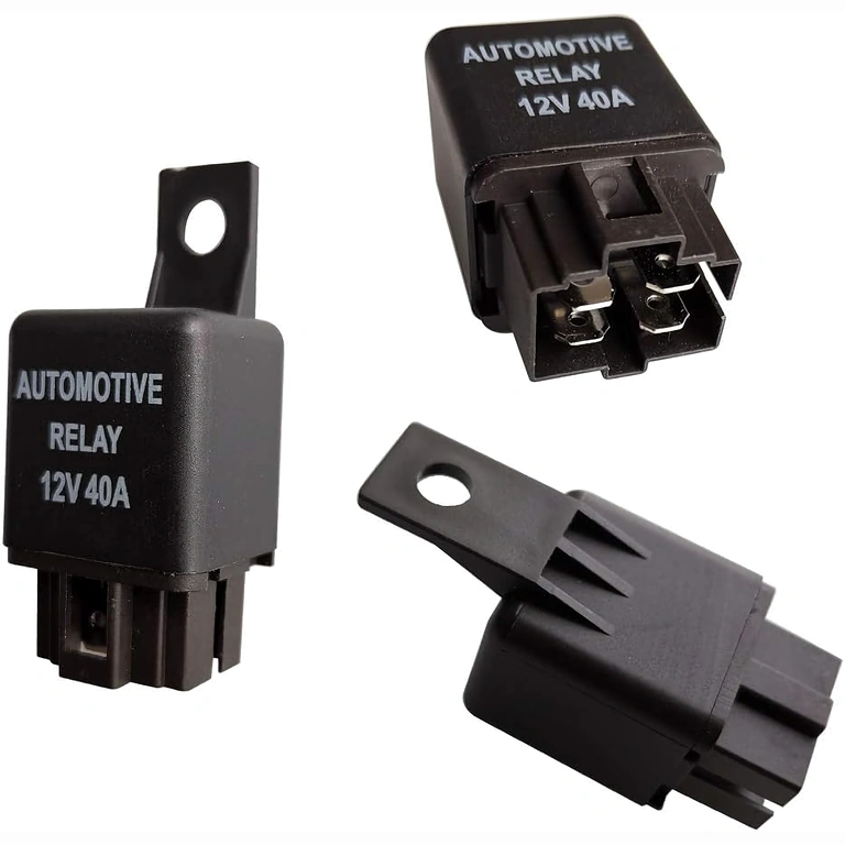 Autoreleen 12V 4-napainen 40A pinnien yksityiskohta turvalliseen kytkentään