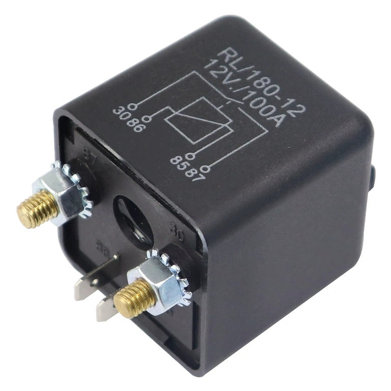 Autorele 12V 100A, sivunäkymä kompakti kotelo