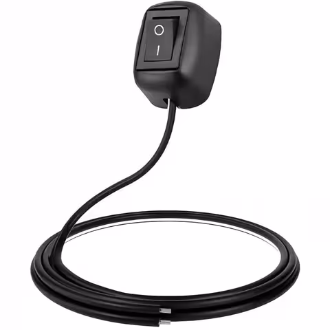 ON/OFF-painike auto/moto – 12V/24V DC, 10A peak, 60 cm johto, pinta-asennus