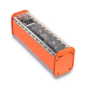 Power bank 8 x 18650-akulle, etunäkymä