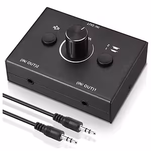 HiFi Stereo Audio Switcher – lähteiden valitsin, kaiutin- ja RCA/3,5 mm jakaja