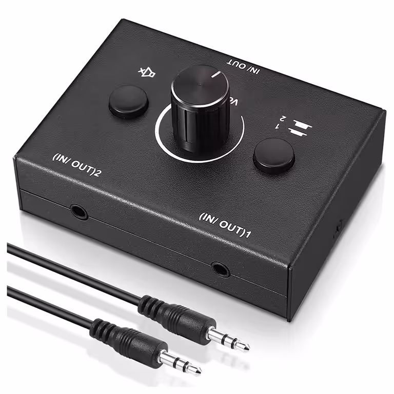 HiFi Stereo Audio Switcher – lähteiden valitsin, kaiutin- ja RCA/3,5 mm jakaja