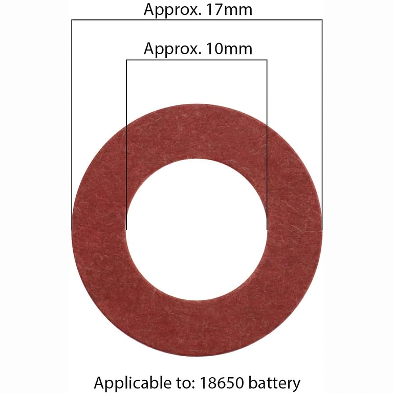 Tarkat mitat 17,8x10,5x0,3 mm eristepaperille 18650
