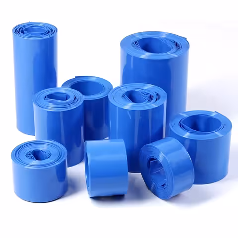 Cellpack kutistemuoviputki sininen 18650-akuille, myynti metri – halkaisijat 120 mm, 160 mm, 200 mm