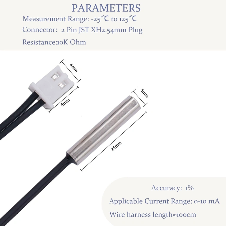 4 kpl NTC 10K -anturia lämpöautomaatioon