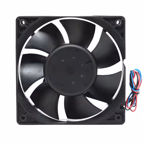 120x120 mm 48V aksiaalituuletin edestä katsottuna